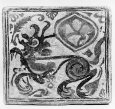 Ceiling tile (socarrat) with a dragon