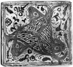Ceiling Tile (socarrat) with Leaping Fish