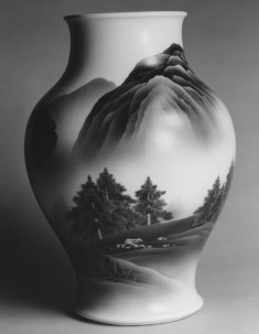 Vase with Mountain Landscape