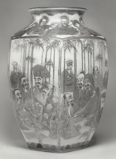 Vase with Arahats and Sages in a Bamboo Grove