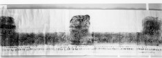 Divided rubbing with figures and monster