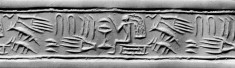 Cylinder Seal with Offering Scene and Hieroglyphs