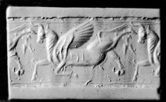 Cylinder Seal with a Winged Bull