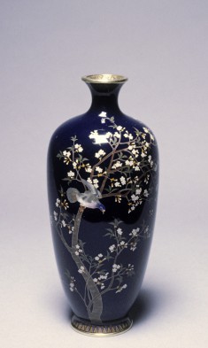 One of a Pair of Vases with Doves and Apricots