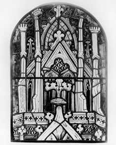 Window Panel with Architectural Detail