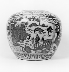 Wine Jar with Scenes of Scholars
