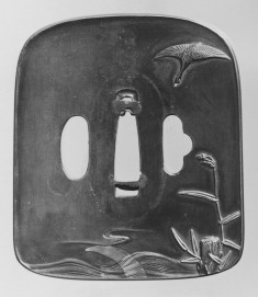Tsuba with a Goose and Reeds