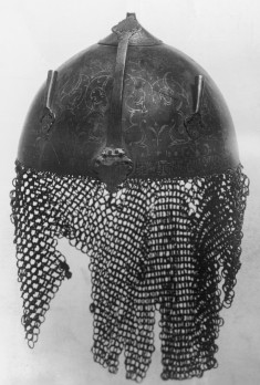 Helmet with Nose Guard and Chain Mail