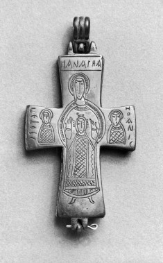 Pectoral Cross with the Virgin and Child, Saints Peter, John, and George