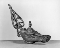 Oil Lamp with a Cross