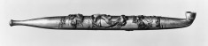 Pipe with Trained Monkeys Harvesting Persimmons