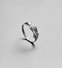 Ring with Clasped Right Hands