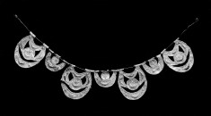 Seven Sections of a Necklace with Raised Crescents and Dots