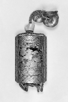 Inro with Autumnal Grasses and Flowers, with Netsuke and Ojime