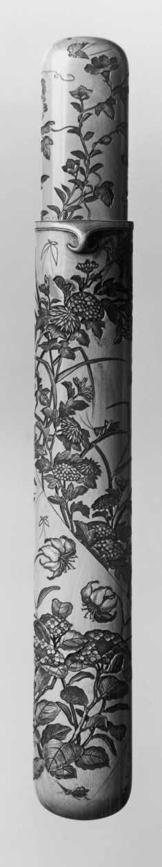 Pipe Case with a Profusion of Garden Flowers