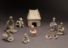 Group of Figurines and Architectural Model