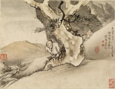 Man Walking by a Tree