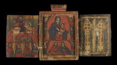 Double-sided Icon with Scenes from the Life of Christ, the Virgin Mary, and the Saints