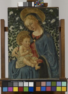 Virgin and Child with White Roses