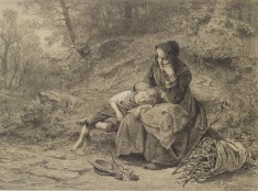 Old Woman and Boy Resting