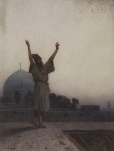 Muslim on Housetop at Prayer