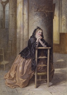 Woman Kneeling in Prayer