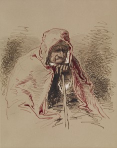 Old Lady in Red Shawl
