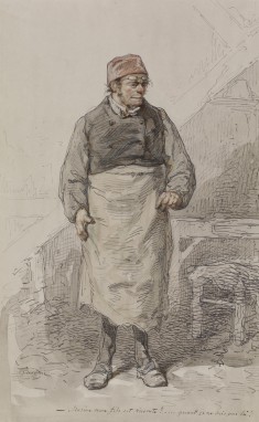 Man in Apron and Cap