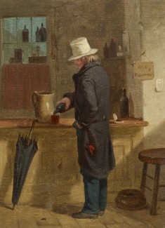 Man Pouring a Drink at a Bar