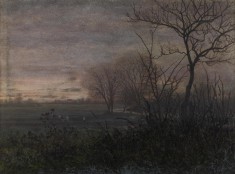 Plowing at Dusk