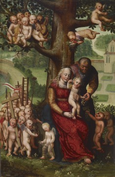 Repose on Flight into Egypt with Many Angels
