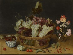 Still Life with Chinese Bowl and Vase of Flowers
