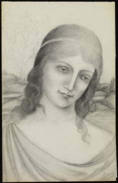 Bust of a Maiden in a Landscape