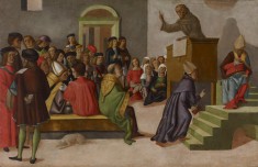A Franciscan Monk Preaching