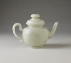 Teapot with Lid: Five bats amidst scudding clouds