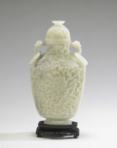 Lidded Vase with Floral Designs