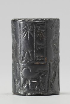 Cylinder Seal with Enkidu Vanquishing the Bull of Heaven