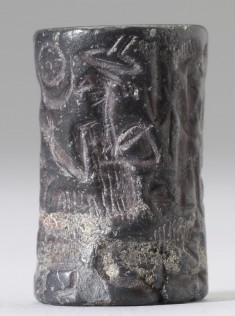Cylinder Seal with a Presentation Scene and Cattle