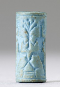 Cylinder Seal with Two Heroes and a Tree