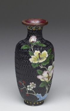 Enamel Vase Depicting a Stage of Cloisonné Enamelling Process (3 of 8)