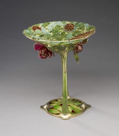 Art Nouveau Dish with Stem