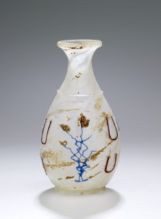 Bottle with Colored Glass Trails ("Snake-Threads")