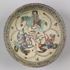 Bowl with Horsemen and Bird