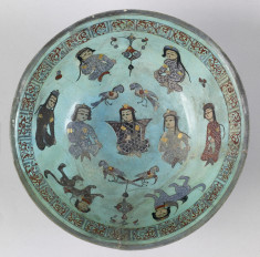 Bowl with Prince, Courtiers, and Sphinxes