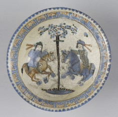 Bowl with Horsemen Flanking a Tree