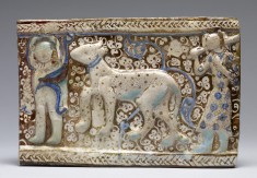 Fritware Tile from a Frieze