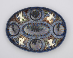 Oval Fruit Dish with Putti