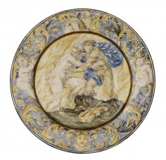 Plate with Orpheus and Eurydice
