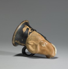Rhyton in Form of a Dimidiated Donkey and Ram Head