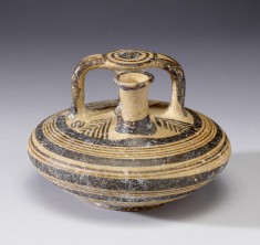 Stirrup Jar with Geometric Decoration